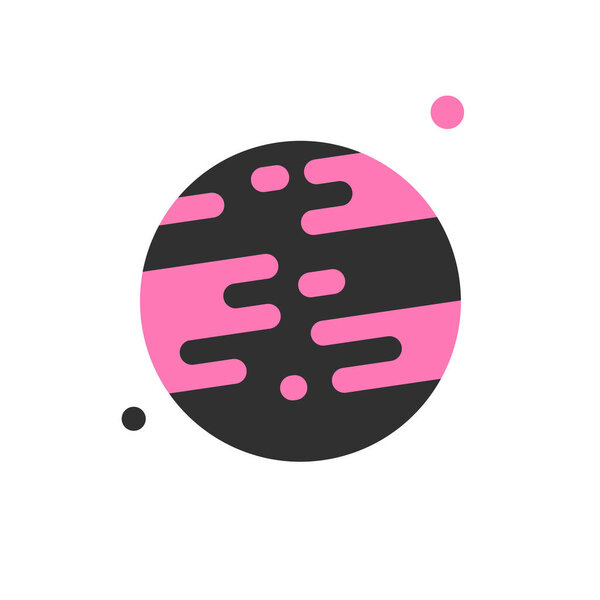 Значок планеты, шаблон графического дизайна, изолированный объект, векторная иллюстрация
