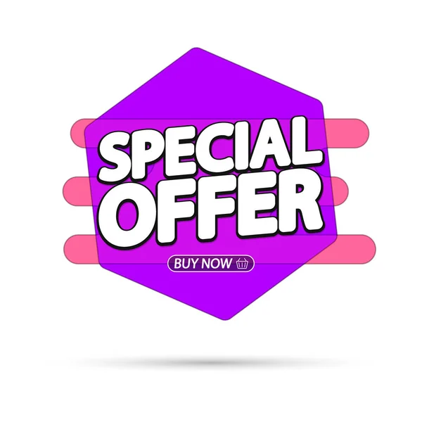 Special Offer Sale Bubble Banner Design Template Discount Tag App — Stock Vector