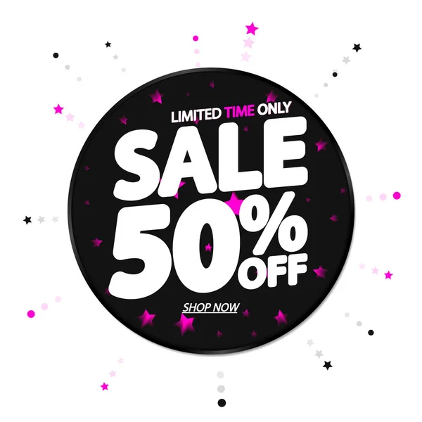 Sale Banner Design Template Discount Tag Best Offer Vector Illustration — Stock Vector