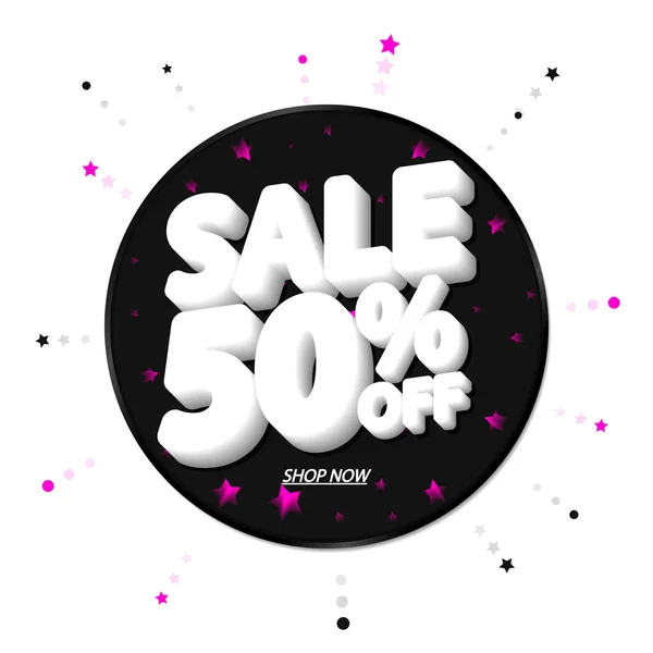 Sale Banner Design Template Discount Tag Best Offer Vector Illustration — Stock Vector