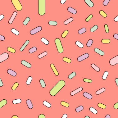 Pürüzsüz desenli donut jölesi, lezzetli poster tasarımı şablonu, vektör çizimi