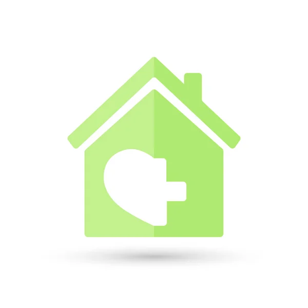 Sticker Stay Home Plantilla Diseño Gráfico Icono Casa Del Amor — Vector de stock