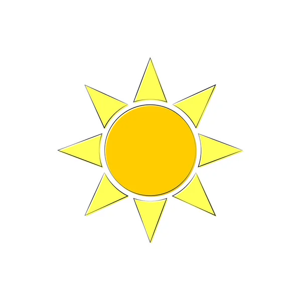 Иконка Солнца Графический Шаблон Векторная Иллюстрация — стоковый вектор