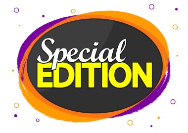 Özel sürüm, etiket tasarım şablonu, tanıtım pankartı, vektör illüstrasyonu