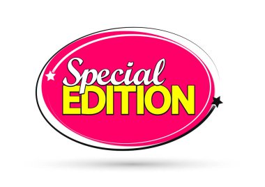 Özel sürüm, etiket tasarım şablonu, tanıtım pankartı, vektör illüstrasyonu