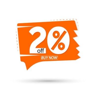 % 25 indirimli etiket, konuşma balonu tasarım şablonu, özel teklif, indirim etiketi, uygulama simgesi, vektör illüstrasyonu