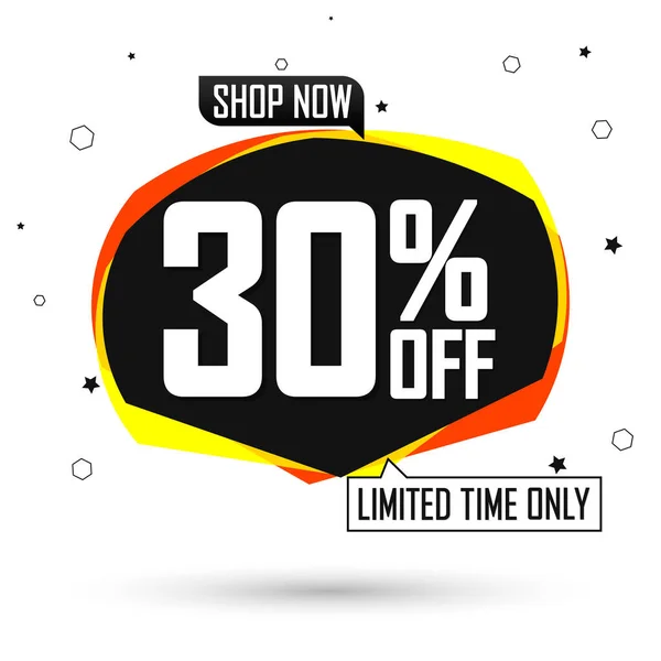 Sale Korting Bubble Banner Design Template Korting Tag Speciale Aanbieding — Stockvector