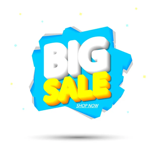 Big Sale Banner Design Vorlage Rabatt Tag Sonderangebot Promo Tag — Stockvektor