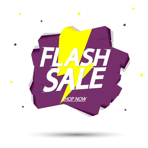 Flash Sale Modelo Design Banner Tag Desconto Oferta Especial Tag — Vetor de Stock