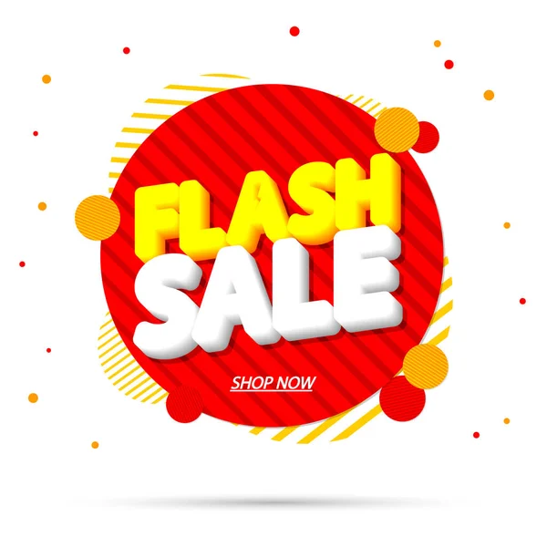 Flash Sale Modelo Design Banner Tag Desconto Oferta Especial Tag — Vetor de Stock