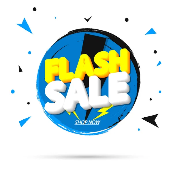 Flash Sale Modelo Design Banner Tag Desconto Oferta Especial Tag — Vetor de Stock