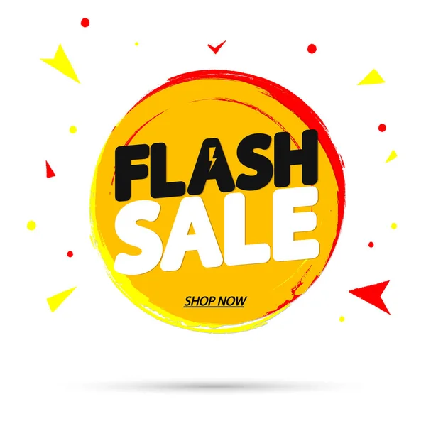 Flash Sale Modelo Design Banner Tag Desconto Oferta Especial Tag — Vetor de Stock