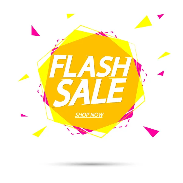 Flash Sale Modelo Design Banner Tag Desconto Oferta Especial Tag — Vetor de Stock