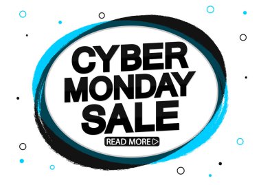 Siber Pazartesi Satışı, afiş tasarım şablonu, tasarım teklifi, sezon sonu anlaşması, kaçırmayın, vektör illüstrasyonu