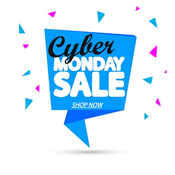 Cyber Monday Sale Modelo Design Banner Oferta Folga Acordo Fim — Vetor de Stock