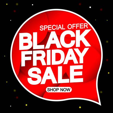 Kara Cuma indirimi, pankart tasarım şablonu, indirim etiketi, özel teklif, kaçırmayın, uygulama simgesi, vektör illüstrasyonu