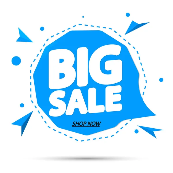 Big Sale Tag Design Vorlage Rabatt Sprechblase Banner App Symbol — Stockvektor