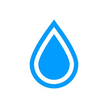 Su damlası simgesi, grafik tasarım şablonu, vektör illüstrasyonu