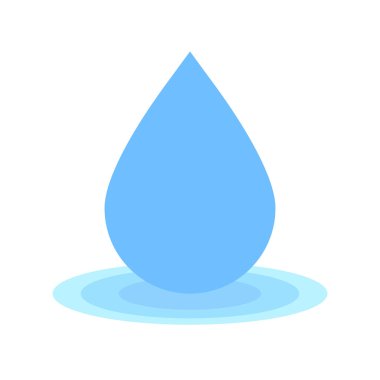 Su damlası simgesi, grafik tasarım şablonu, vektör illüstrasyonu