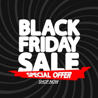 Kara Cuma Satışı, poster tasarım şablonu, özel teklif, sezon sonu, vektör illüstrasyonu