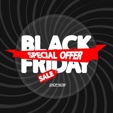 Kara Cuma Satışı, poster tasarım şablonu, özel teklif, sezon sonu, vektör illüstrasyonu