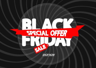 Kara Cuma Satışı, poster tasarım şablonu, özel teklif, sezon sonu, vektör illüstrasyonu