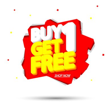 1 alana 1 bedava, indirimli pankart tasarım şablonu, indirim etiketi, bogo, en düşük fiyat, harcayın ve daha fazla tasarruf edin, vektör ilüstrasyonu