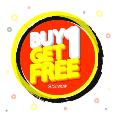 1 alana 1 bedava, indirimli pankart tasarım şablonu, indirim etiketi, bogo, en düşük fiyat, harcayın ve daha fazla tasarruf edin, vektör ilüstrasyonu