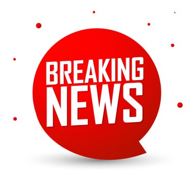 Flaş Haber afiş tasarım şablonu, vektör illüstrasyonu