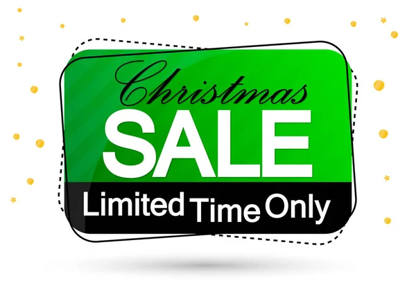 Christmas Sale Banner Design Template Discount Tag App Icon Vector — Stock Vector