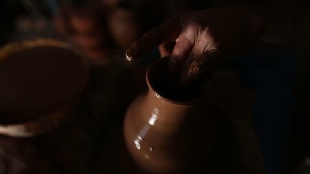 Çanak Çömlek Yapımı Sanat Eseri — Stok video