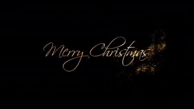 Mutlu Noeller yeni yıl Alpha kanalı ile güzel metin Animasyon tebrik. Açacağı