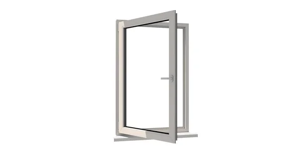 Ventana. Ventana aislada. Ventana de aluminio. Ventana blanca. Viento de PVC —  Fotos de Stock