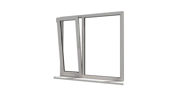 Ventana. Ventana aislada. Ventana de aluminio. Ventana blanca. Viento de PVC —  Fotos de Stock