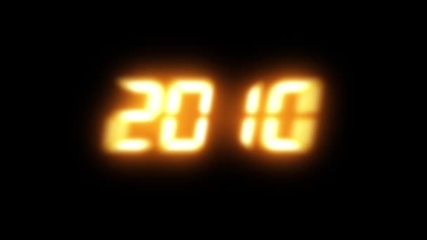 Tids Räknare Från 2010 2020 — Stockvideo