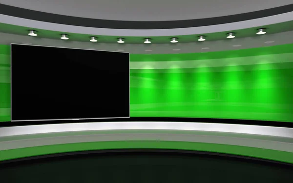 Grünes Studio Grüne Wand Mit Licht Grüner Hintergrund Grüner Rückenwind — Stockfoto