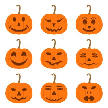 Düz dizayn edilmiş Cadılar Bayramı Balkabağı