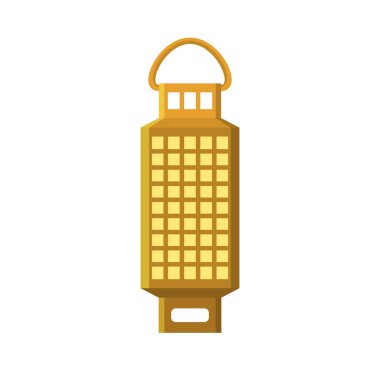 Beyaz arkaplanda Asya feneri izole edildi