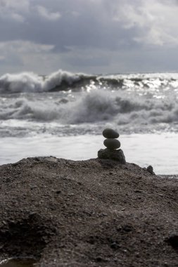 Milli Parkı İzlanda. Muhteşem manzara manzara İzlanda, jeotermal alan. Dramatik ve güzel sahne reykjavk Lake Myvatn, Krafla /Iceland - 02.05.2018 