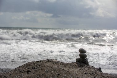 Milli Parkı İzlanda. Muhteşem manzara manzara İzlanda, jeotermal alan. Dramatik ve güzel sahne reykjavk Lake Myvatn, Krafla /Iceland - 02.05.2018 