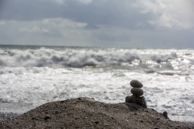 Milli Parkı İzlanda. Muhteşem manzara manzara İzlanda, jeotermal alan. Dramatik ve güzel sahne reykjavk Lake Myvatn, Krafla /Iceland - 02.05.2018 