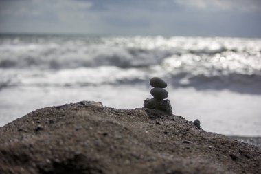 Milli Parkı İzlanda. Muhteşem manzara manzara İzlanda, jeotermal alan. Dramatik ve güzel sahne reykjavk Lake Myvatn, Krafla /Iceland - 02.05.2018 