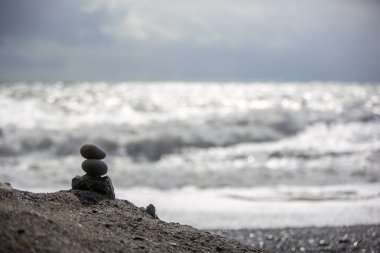 Milli Parkı İzlanda. Muhteşem manzara manzara İzlanda, jeotermal alan. Dramatik ve güzel sahne reykjavk Lake Myvatn, Krafla /Iceland - 02.05.2018 