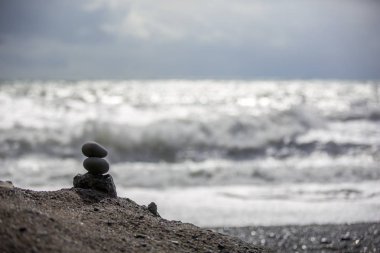 Milli Parkı İzlanda. Muhteşem manzara manzara İzlanda, jeotermal alan. Dramatik ve güzel sahne reykjavk Lake Myvatn, Krafla /Iceland - 02.05.2018 