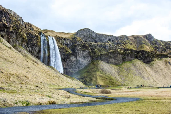 Nemzeti Park Izland Csodálatos Táj Kilátás Izlandi Geotermális Területen Drámai — Stock Fotó