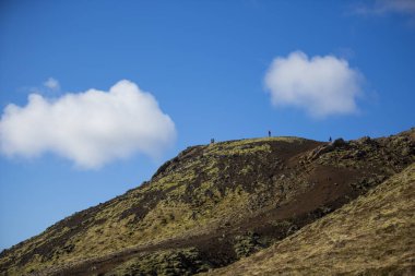 Milli Parkı İzlanda. Muhteşem manzara manzara İzlanda, jeotermal alan. Dramatik ve güzel sahne reykjavk Lake Myvatn, Krafla /Iceland - 02.05.2018