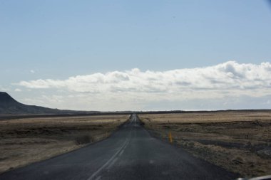 Milli Parkı İzlanda. Muhteşem manzara manzara İzlanda, jeotermal alan. Dramatik ve güzel sahne reykjavk Lake Myvatn, Krafla /Iceland - 02.05.2018