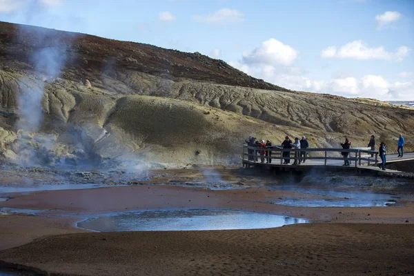 Národní Park Island Pohled Nádhernou Krajinu Islandu Geotermální Oblast Reykjavk — Stock fotografie