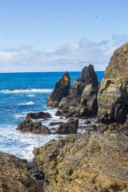 Milli Parkı İzlanda. Muhteşem manzara manzara İzlanda, jeotermal alan. Dramatik ve güzel sahne Lake Myvatn, Krafla /Iceland - 02.05.2018