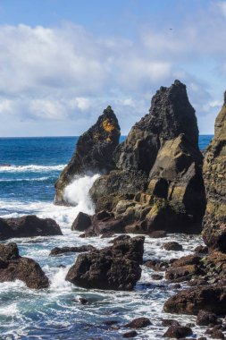 Milli Parkı İzlanda. Muhteşem manzara manzara İzlanda, jeotermal alan. Dramatik ve güzel sahne                 